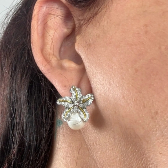 Imitation Pearl  Earrings - Picture 2 of 5